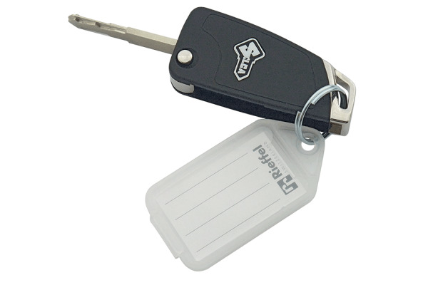 RIEFFEL Schlüsseletiketten 38x22mm KT1000NPI neon pink 100 Stück