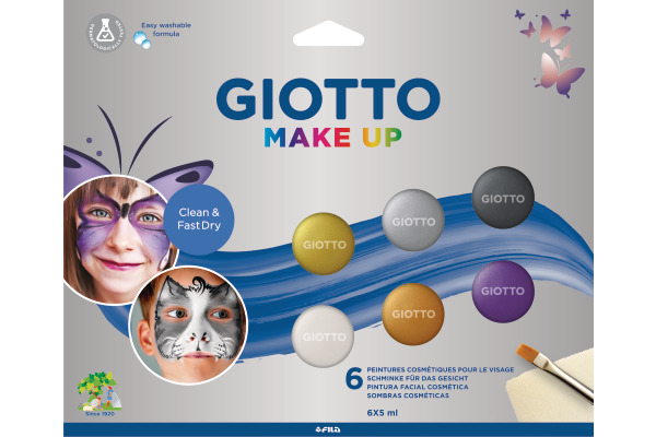 GIOTTO Schminkfarben Make-Up F476500 Metallic Colours 5ml 6 Stück