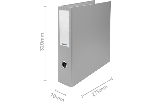 BIELLA Ordner 8cm 12042800U 2 Machaniken grau 2xA5