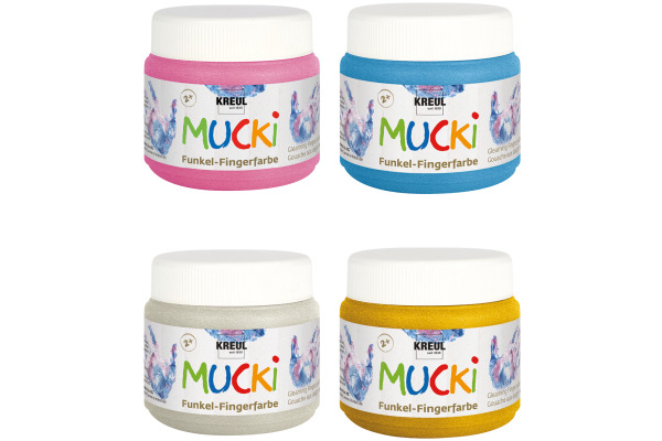 C. KREUL Funkel-Fingerfarben Mucki KR-2318 Wild & Free 4x150ml