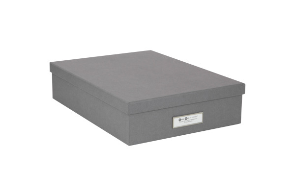 BIGSO BOX Aufbewahrungsbox Oskar 945154141 grau 26x35x8.5cm