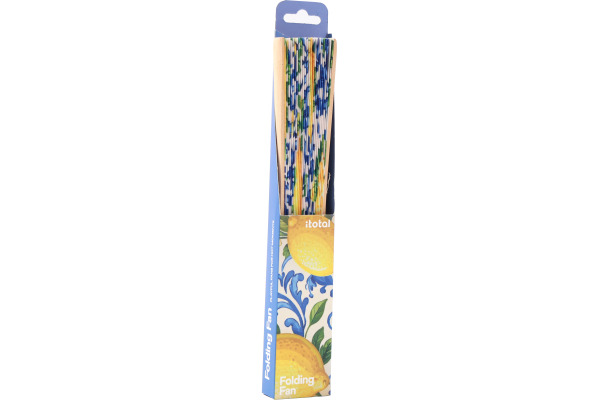 I-TOTAL Handfächer 23cm XL3164G Zitronen
