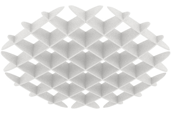 SUONO Deckenelement 120x120x15cm U12.0400 ROUND, weiss