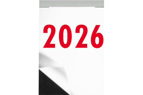 BIELLA Abreissblock Nr.4 2026 889004000 1T/1S sw/rot DE/FR 6.5x9.8cm