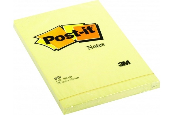 POST-IT Block 102x152mm 659Y gelb/100 Blatt