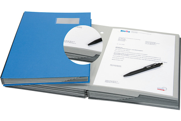 BIELLA Unterschriftenmappe A4 34142005U blau 20-teilig