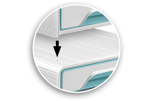 CEP Schubladenbox Smoove Riviera 7-213 grau/weiss/mint 5 Schubl.