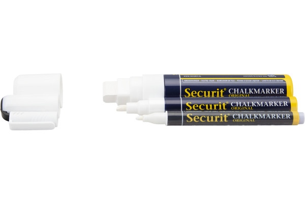 SECURIT Kreidestift 1-15mm BLSMAMIXV weiss, assortiert 5 Stück