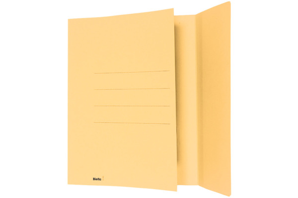 BIELLA Einlagemappe m. Klappe A4 25040120U gelb 240g/m2 50 Stück