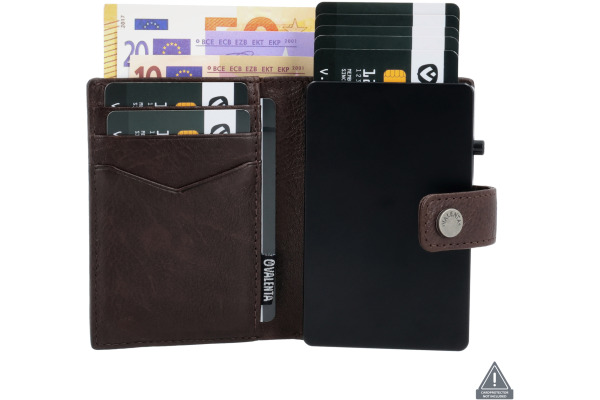 VALENTA Card Wallet Leather 588560 Luxe Chocolate