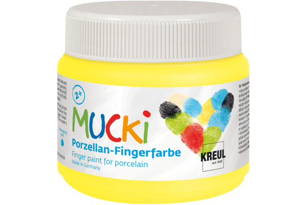 KREUL Porzellan-Fingerfarbe Mucki KR-26302 sonnengelb
