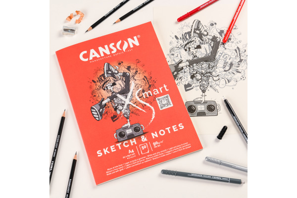 CANSON Zeichenblock Sketch&Notes A4 32250P003 blanko, 90g 50 Blatt
