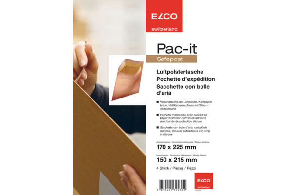 ELCO Luftpolstertasche 145x215mm 74550.92 braun 4 Stück