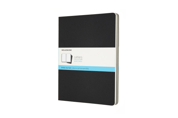 MOLESKINE Notizheft 25x2x19cm 719220 gepunktet, schwarz,120S. 3 Stk