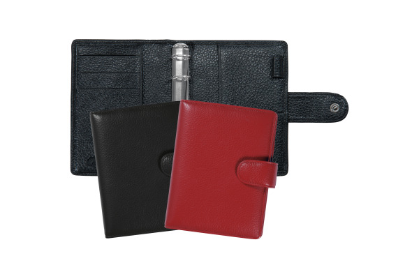 SUCCES Agenda Mini Ringbuch Cadiz 84136545U Leder rot 9.5x12.5cm