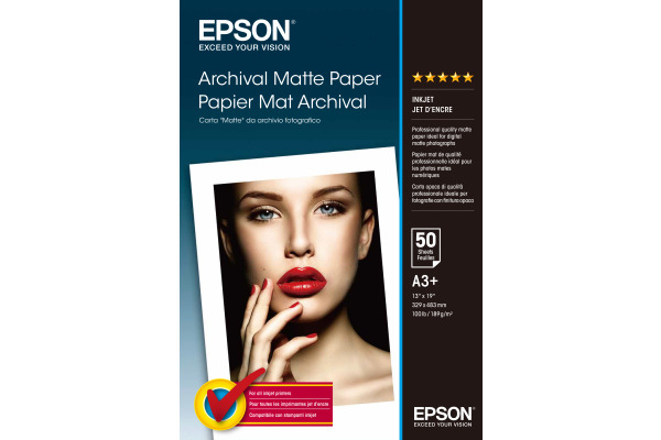 EPSON Archival Matt Paper A3+ S041340 InkJet 192g 50 Blatt