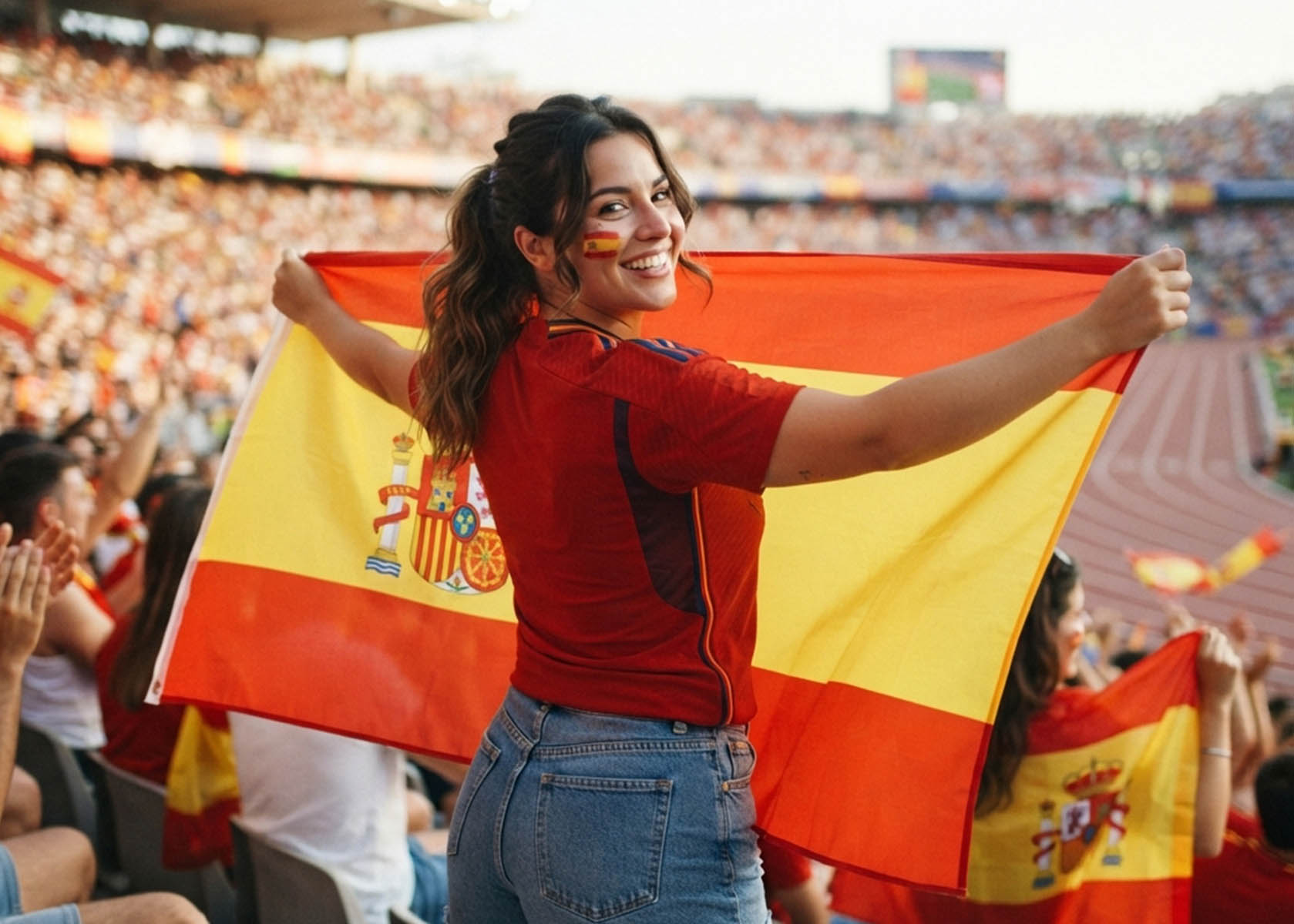 Spanien Flagge 150x90cm Fahne aus Polyester 
