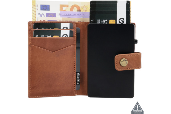 VALENTA Card Wallet Leather 588584 Luxe Cognac