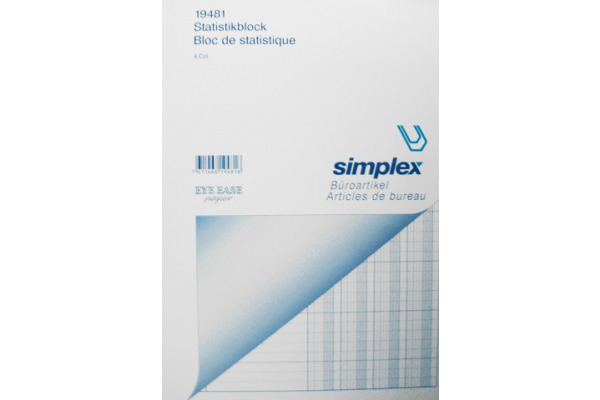 SIMPLEX Statistikblock A4 19482 grün 50 Blatt