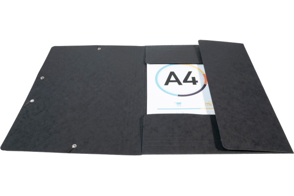 EXACOMPTA Sammelmappe mit Gummizug A4 55751E schwarz 3 Klappen