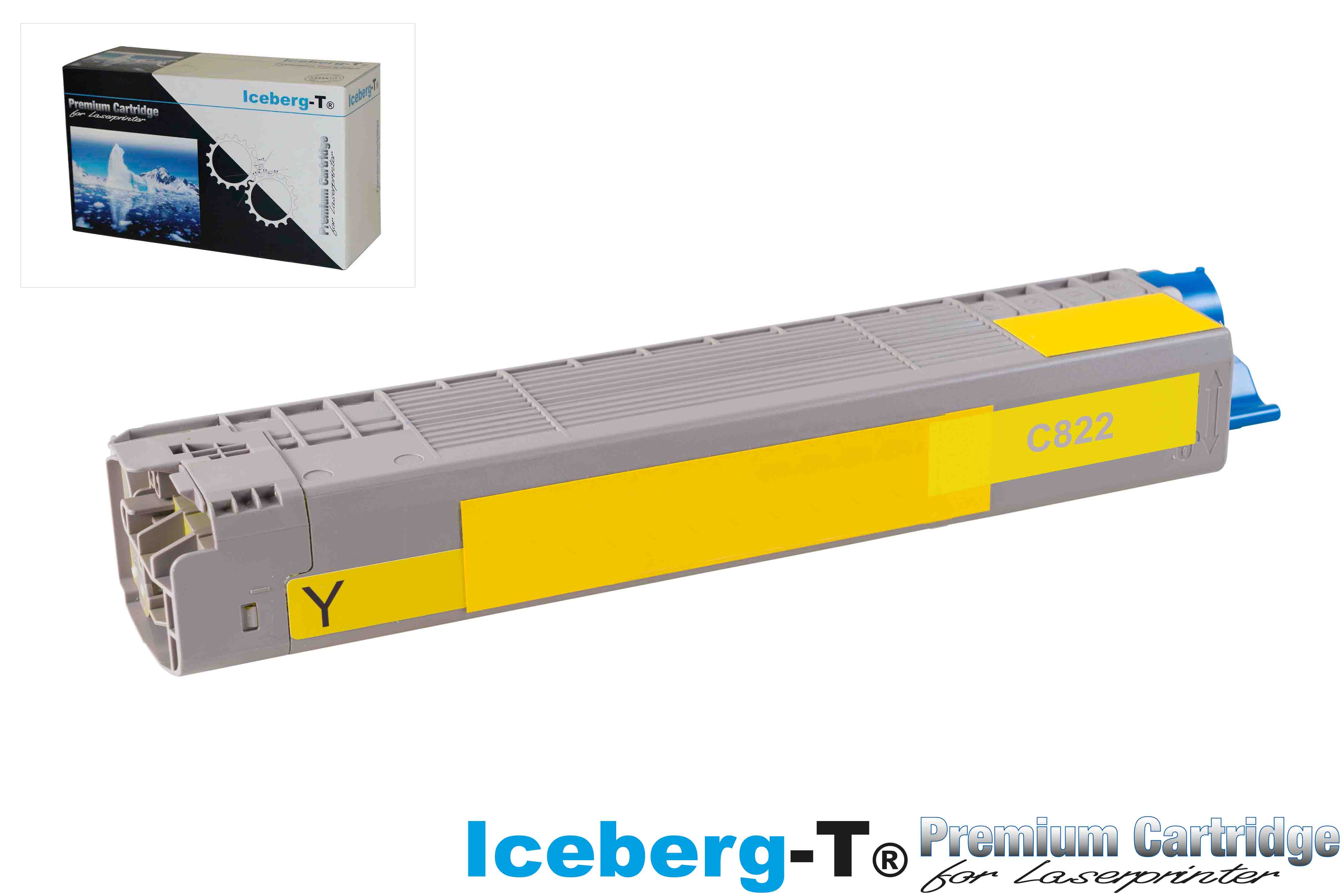 Iceberg-T Toner OKI C822 7'300 Seiten, yellow
