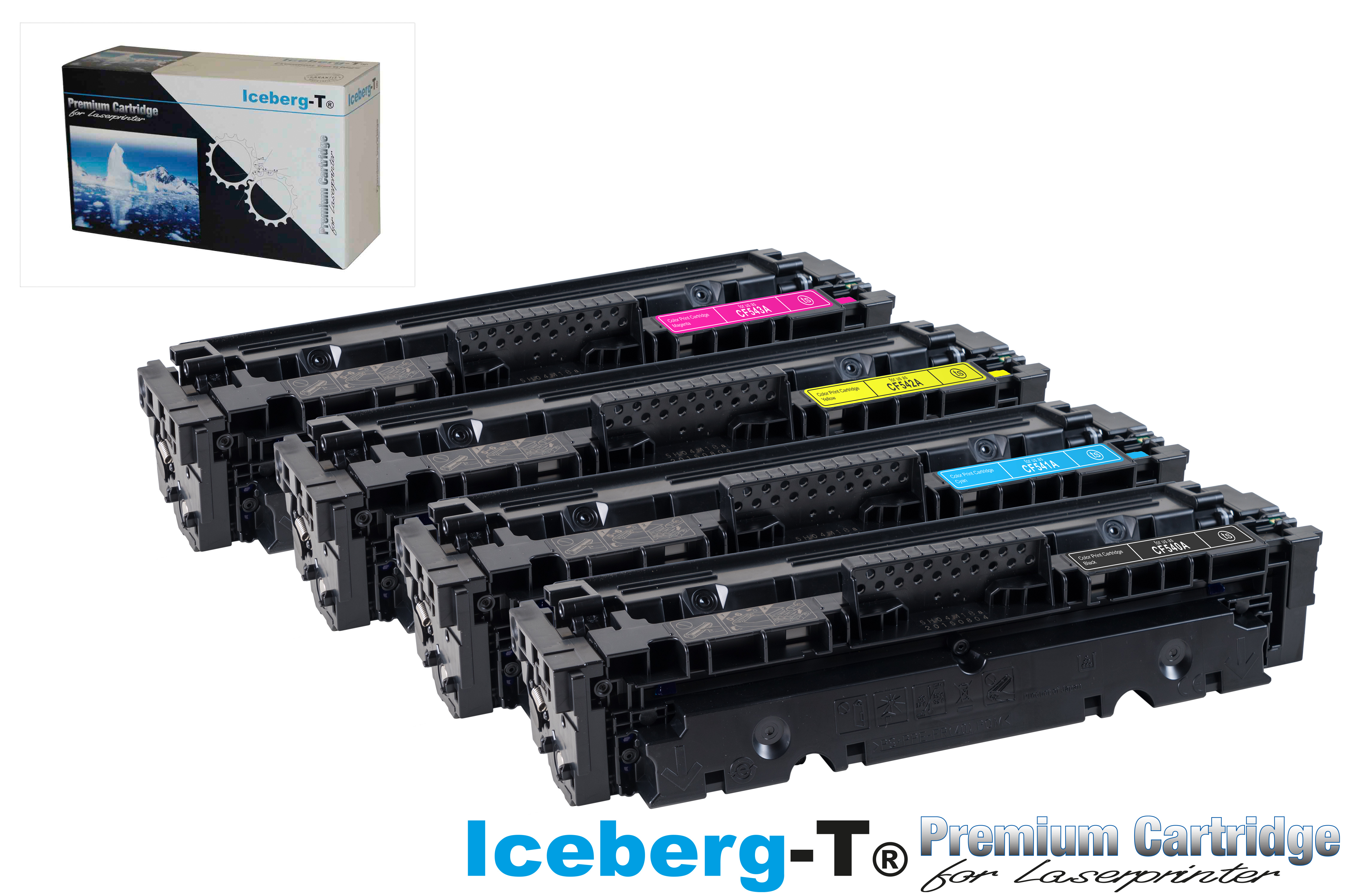 Iceberg-T Toner SET CF540A / 203A Set mit allen vier Farben