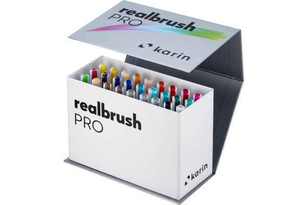 KARIN Real Brush Pen Pro 0.4mm 31C9 Mini Box, 1 Blender 26 Stück