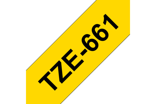 PTOUCH Band, laminiert schwarz/gelb TZe-661 PT-3600 36 mm