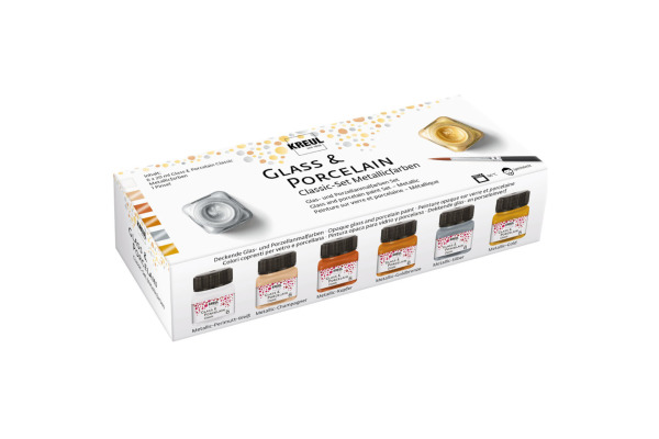 KREUL Glas-Porzellanmalfarben KR-16603 Metallic 6x20ml