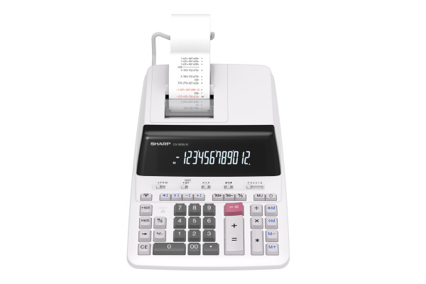 SHARP Tischrechner Strom 2635LW grau 12-stellig