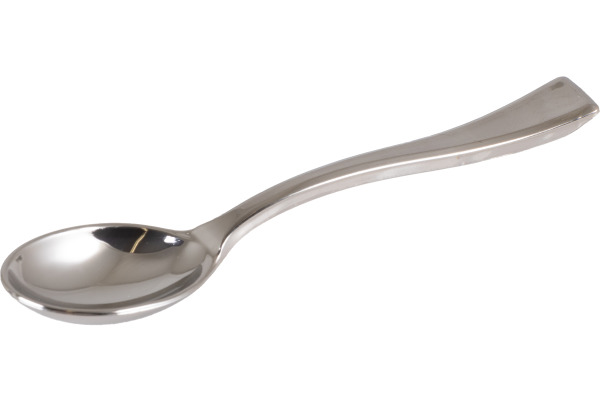 ELCO Mini-Plastik-Löffel 10cm 1060200 silber, 50Stk.