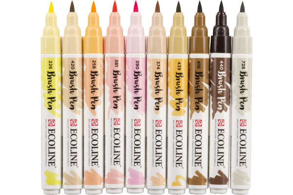 TALENS Ecoline Brush Pen Set 11509816 ass. Skin 10 Stück