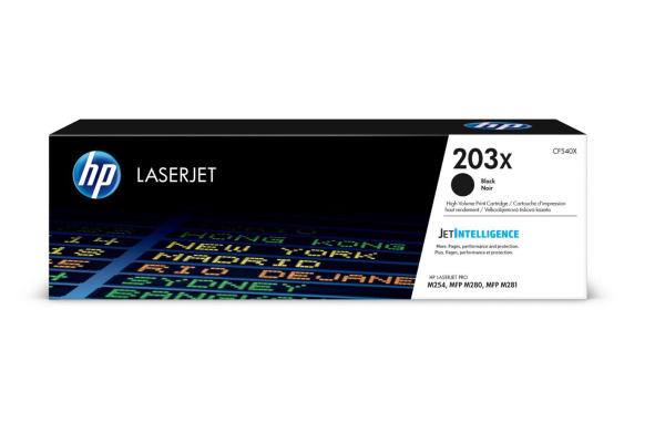 HP Toner-Modul 203X schwarz CF540X CLJ Pro M254/MFP M280 3200 S.
