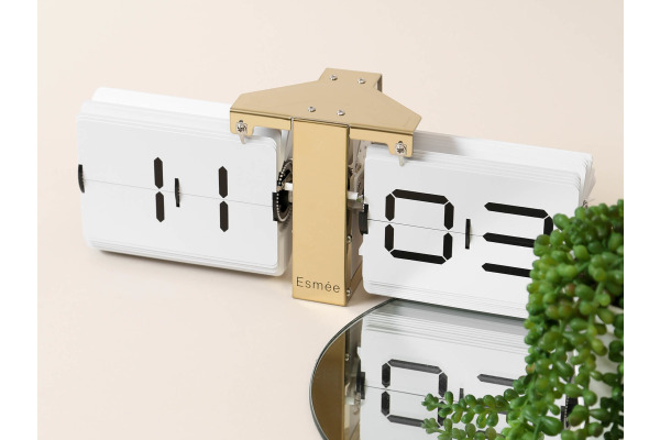 ESMEE Wanduhr Flip Clock 240.006.0 gold