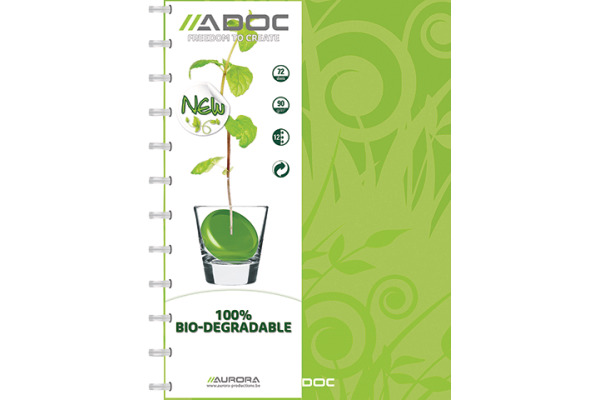 ADOC Spiralbuch BIO A4 6011.150 braun, liniert 72 Blatt