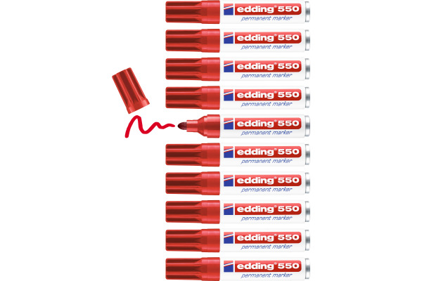 EDDING Permanent Marker 550 3-4mm 550-2 rot