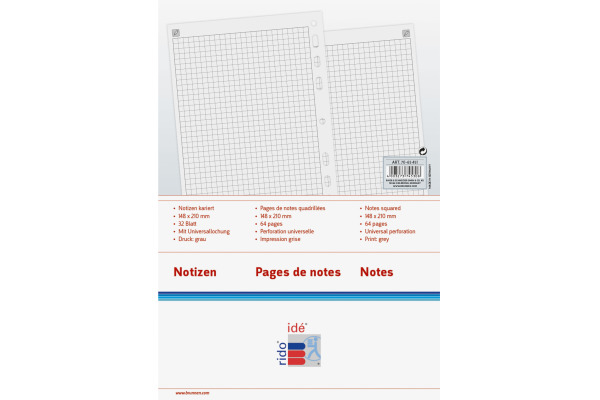 RIDOIDE Timing 1 Notizen kariert 7065451 32 Blatt 14.8x21cm