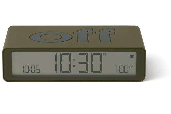 LEXON Wecker Flip Classic LR157K9 khaki, USB-C