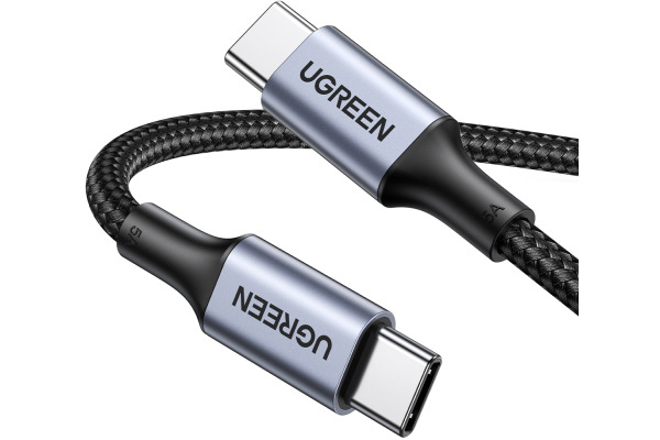 UGREEN Fast Charging Cable 100W Max 70428 5A,USB-C-USB-C,PD,Black 1.5m