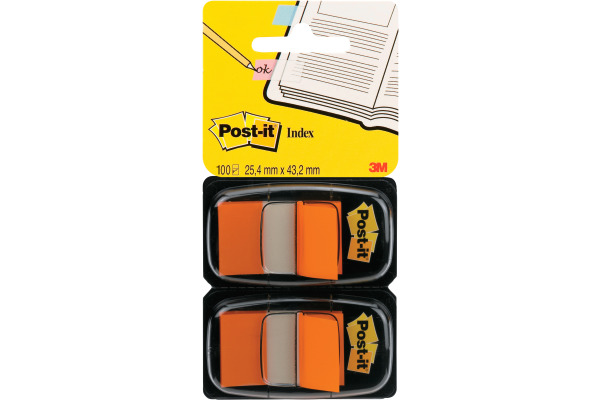 POST-IT Index 2er Set 25,4x43,2mm 680-O2 orange 2x50 Stück