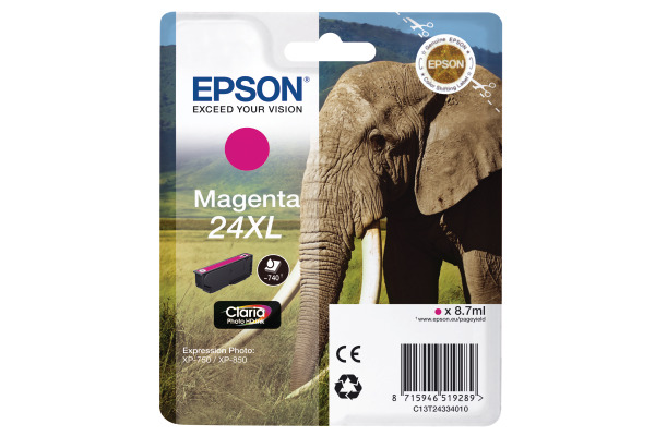 EPSON Tintenpatrone 24XL magenta T243340 XP 750/850 500 Seiten