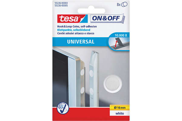 TESA Klettpunkte 16mm 552260000 weiss 8 Stück