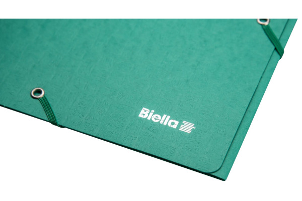 BIELLA Gummibandmappe A4 17840030U grün, 590gm2 220 Bl.