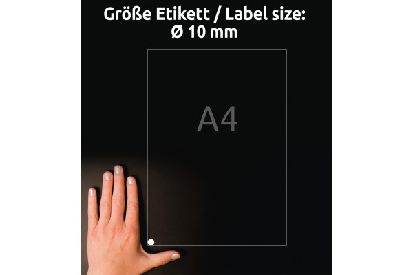 AVERY ZW. Etiketten 10mm L6019REV2 weiss 7875 Stück