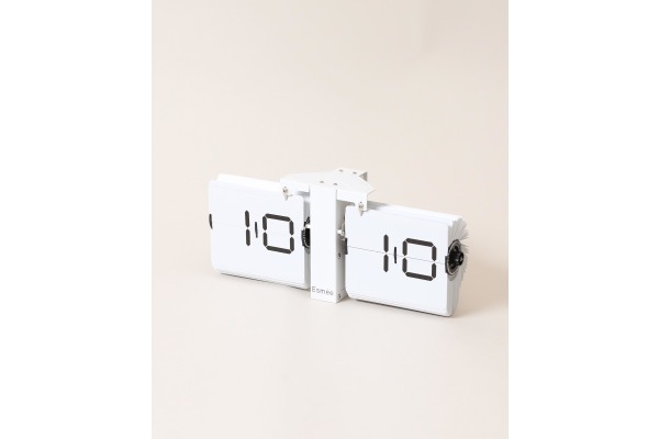 ESMEE Wanduhr Flip Clock 240.006.0 weiss