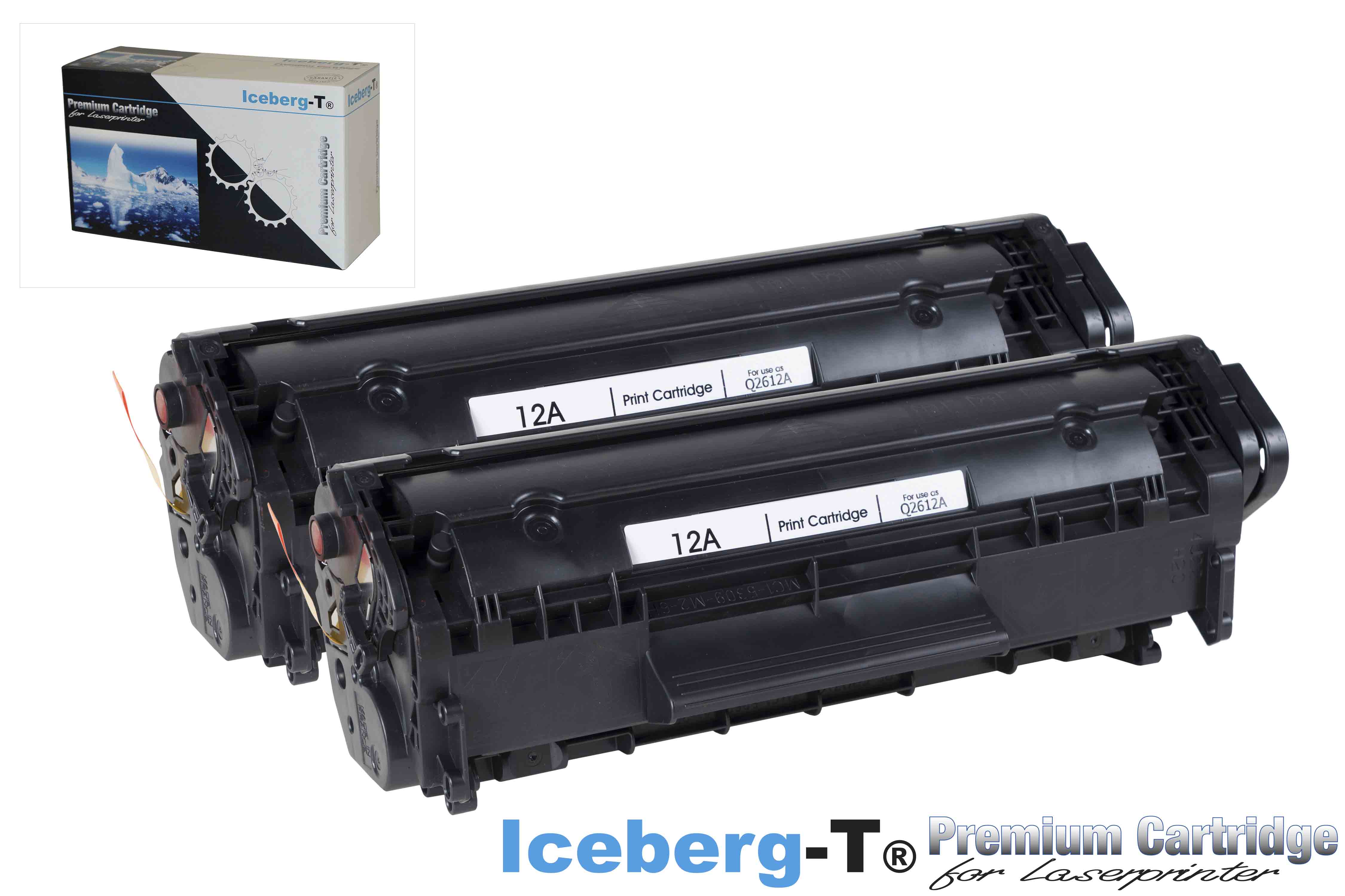 Iceberg-T Toner Q2612A DuoPack 2 Stück à 2'000 Seiten, schwarz