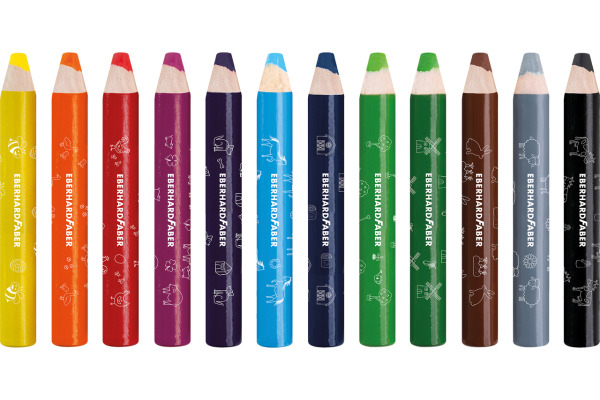 EBERHARD Farbstift Jumbo MiniMaxi 3in1 518912 12 Farben