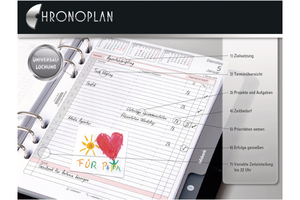 CHRONOPLA Ersatz Wochenplan 2027 50257Z.27 1W/2S in Zeilen Midi