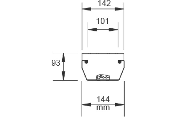 APOLLO Kabelwanne 146cm VKC18/S grau, für 180-200cm Tische
