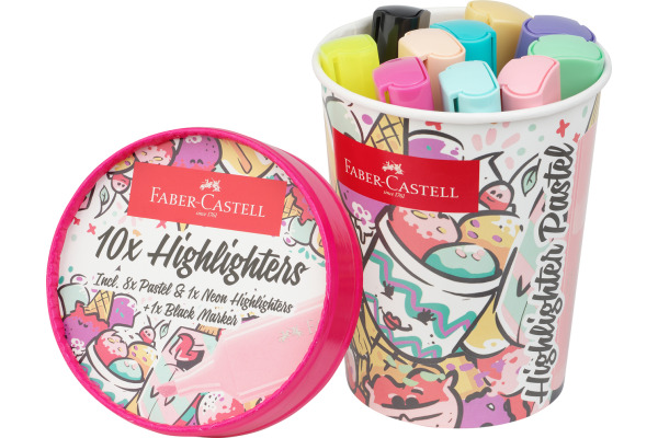 FABER-CA. Leuchtstift Icecream cup 1-5mm 254696 pastell 10 Stück